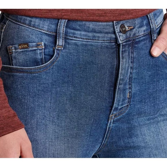 Kuhl Jeans Kontour Flex Womens Sz 16 33 Blue Skinny Medium Wash Mid Rise $109 - Picture 12 of 16